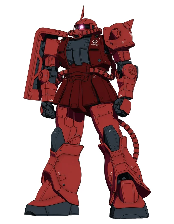 Char's customized Zaku II, official artwork