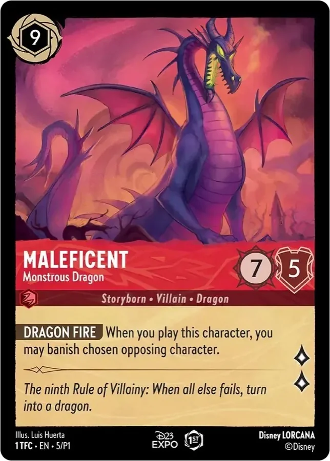Maleficent, official Lorcana card art