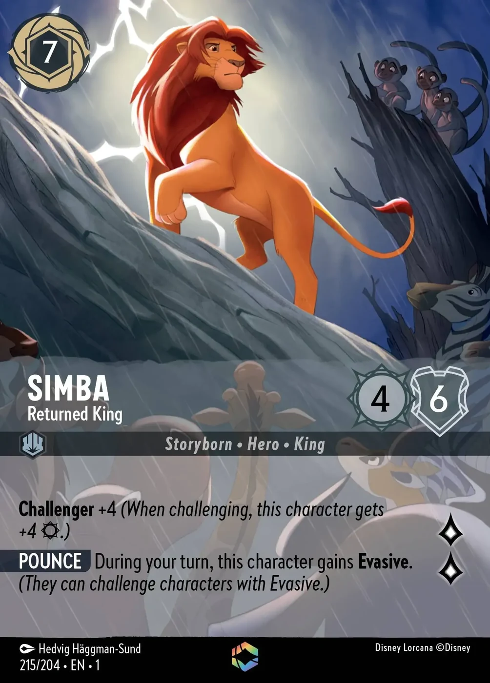 Simba, official Lorcana Enchanted card art