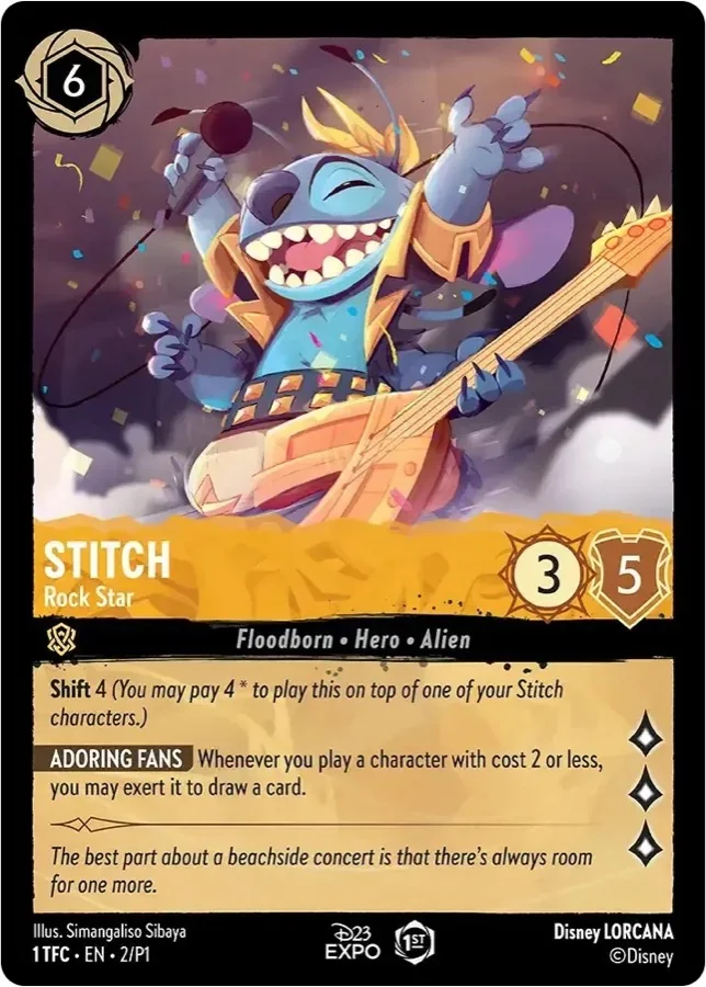 Stitch, official Lorcana card art