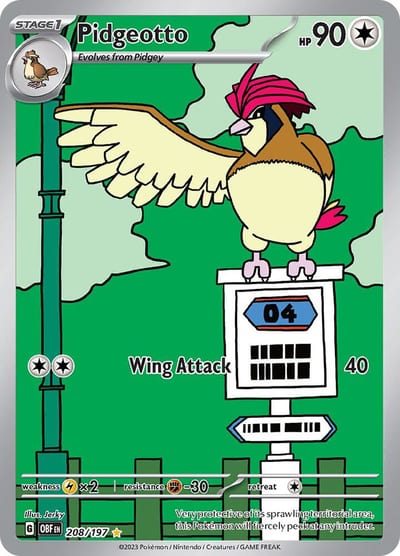 Pidgeotto - 208/197 - SV03: Obsidian Flames Nm