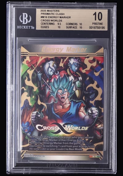 2025 MASTERS PRISMATIC CLASH #M16 ENERGY MARKER CROSS WORLDS BGS 10 (Slab BGS 10)