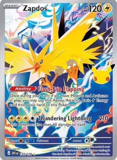 Zapdos - 133/128 - ME: 30th Celebration