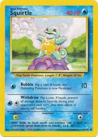 Squirtle - Base Set Unlimited Lp