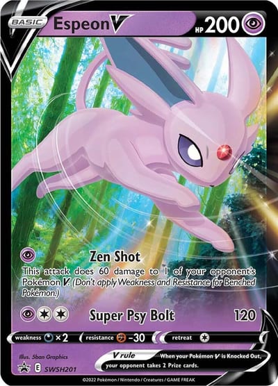 Espeon V - SWSH201 - SWSH: Sword & Shield Promo Cards Nm