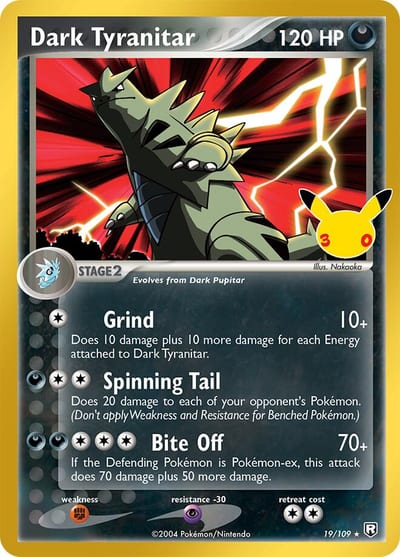 Dark Tyranitar 19/109 - 30th Celebrations