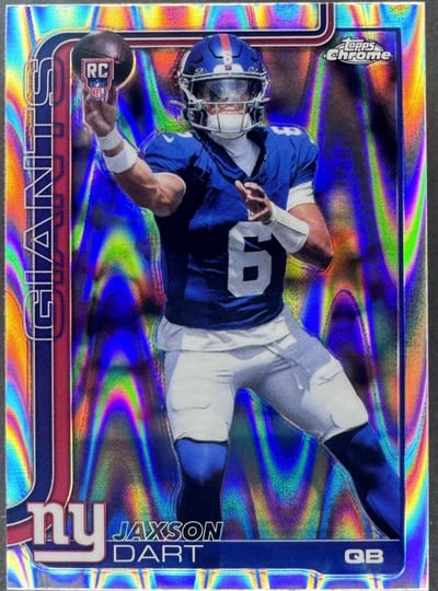 Jaxson Dart Raywave Topps Chrome Rookie