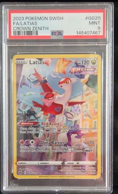 2023 POKEMON SWISH FA/LATIAS CROWN ZENITH PSA 9 (Slab PSA 9)