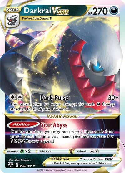 Darkrai VSTAR - SWSH10: Astral Radiance Nm