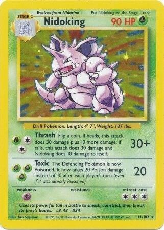 Nidoking - Base Set Nm Holofoil Unlimited