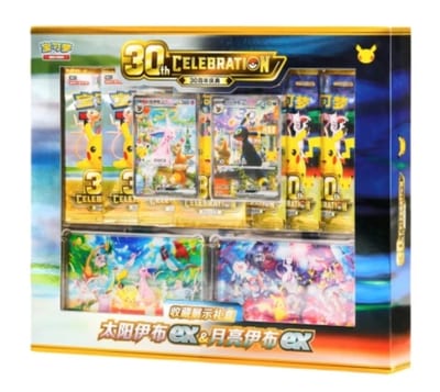 Pre Sale - Pokemon S-Chinese 30th Anniversary Display Box Espeon ex & Umbreon ex (Sealed)