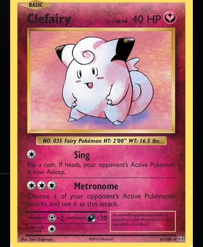 Clefairy 63/108 reverse