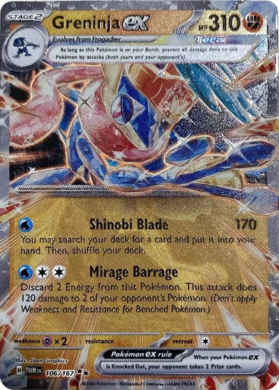 Greninja ex (GameStop Metal Card) Nm