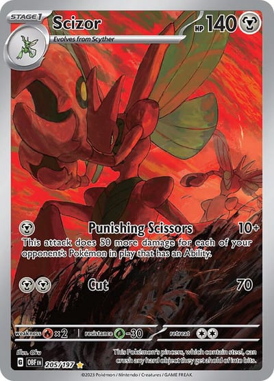 Scizor - 205/197 - SV03: Obsidian Flames Nm