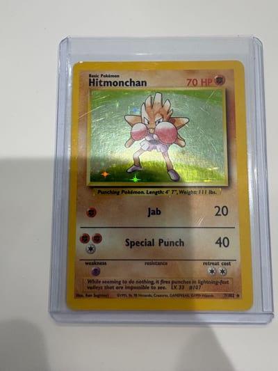 Hitmonchan Base Set Unlimited Holofoil MP