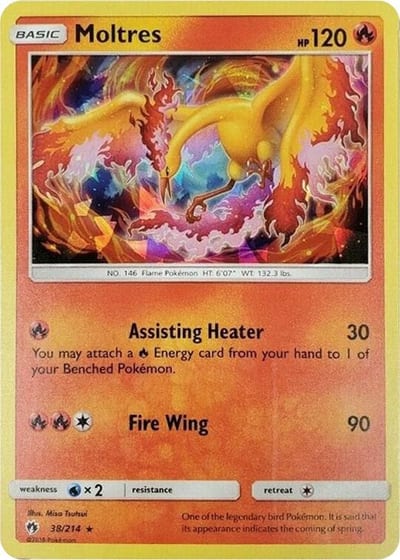Moltres - 38/214 (Cracked Ice Holo) - Deck Exclusives Nm