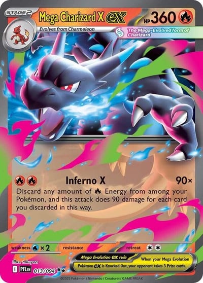 Mega Charizard X ex - 013/094 - ME02: Phantasmal Flames Nm