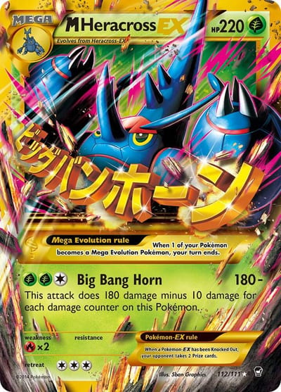 M Heracross EX (Secret) - XY - Furious Fists Nm