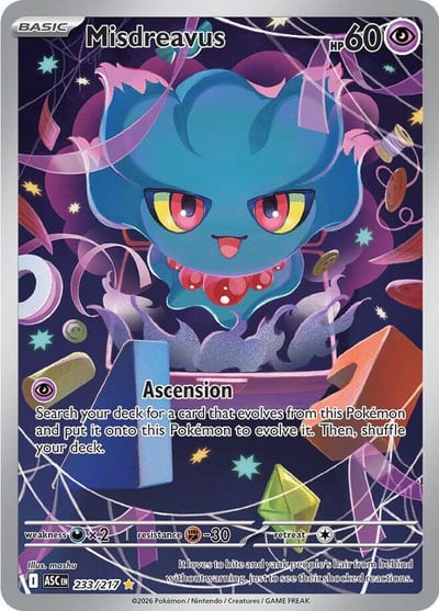 Misdreavus - 233/217 - ME: Ascended Heroes Nm