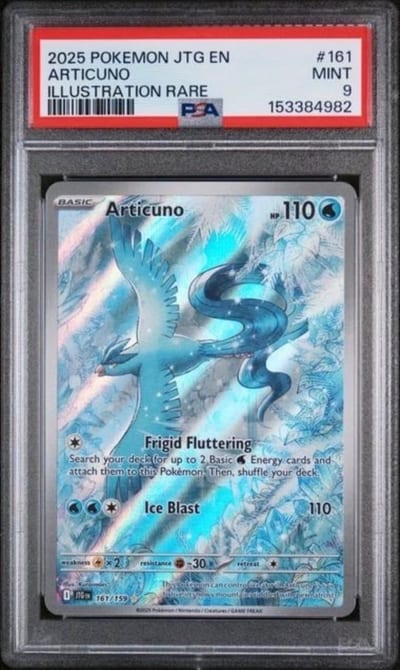 2025 Pokemon Jtg En Articuno Illustration Rare Psa 9