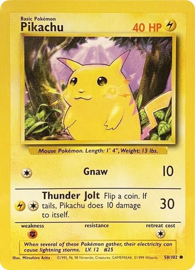 Pikachu - Base Set Unlimited Lp