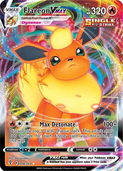 Flareon VMAX - SWSH07: Evolving Skies Nm