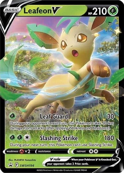 Leafeon V - SWSH194 - SWSH: Sword & Shield Promo Cards Nm