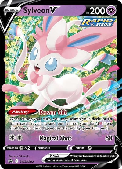 Sylveon V - SWSH202 - SWSH: Sword & Shield Promo Cards Nm