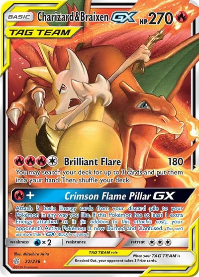 Charizard & Braixen GX - 22/236 LP