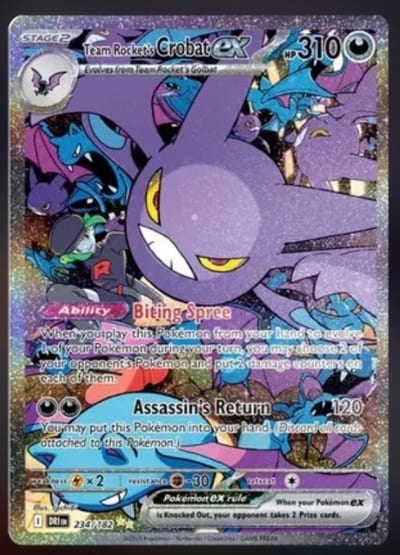 Team Rockets Crobat EX - 234/182 - NM