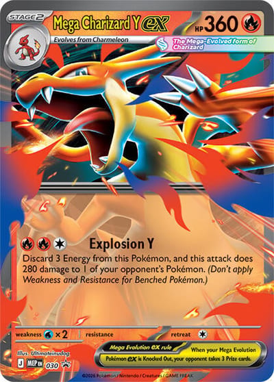 Mega Charizard Y ex - 030 - ME: Mega Evolution Promo Nm