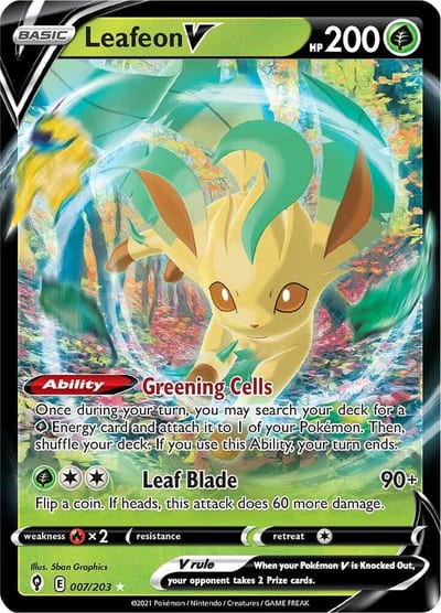 Leafeon V - SWSH07: Evolving Skies Nm