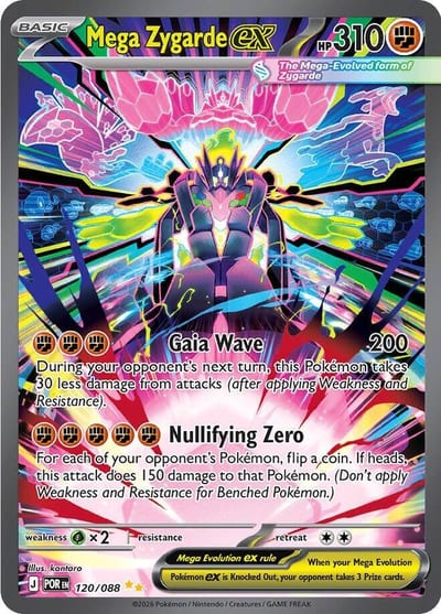 Mega Zygarde ex - 120/088 - ME03: Perfect Order Nm