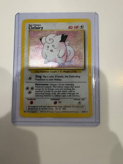Clefairy Base Set Holofoil Damaged