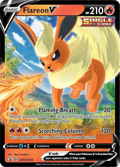 Flareon V - SWSH149 - SWSH: Sword & Shield Promo Cards Nm