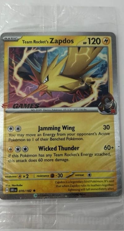 Team Rocket's Zapdos (EB Games Exclusive) - Miscellaneous Cards & Products