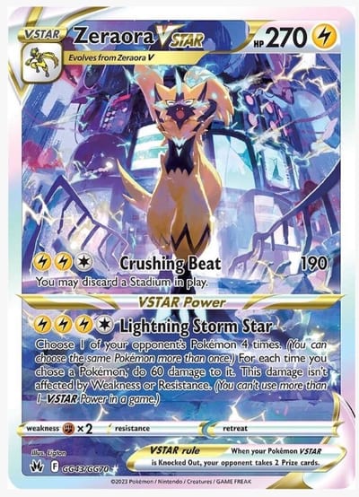 Zeraora VSTAR - SWSH: Crown Zenith: Galarian Gallery
