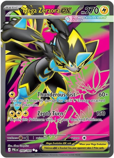 Mega Zeraora ex - 098/084 - ME05: Pitch Black Nm