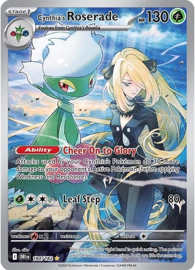 Cynthia's Roserade - 184/182 - SV10: Destined Rivals Nm
