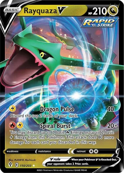Rayquaza V - SWSH07: Evolving Skies Nm