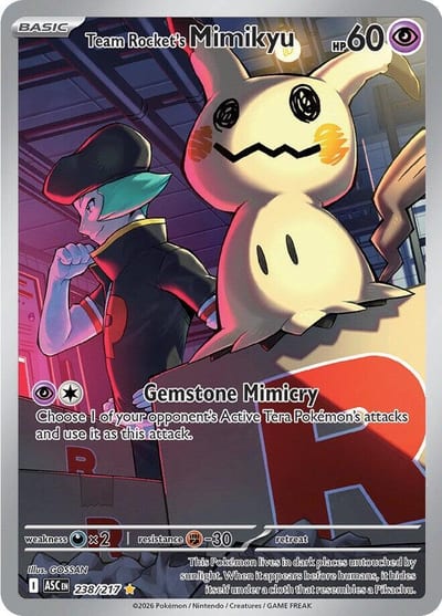 Team Rocket's Mimikyu - 238/217 - ME: Ascended Heroes Nm