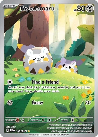 Togedemaru - 104/094 - ME02: Phantasmal Flames Nm