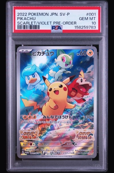 2022 Pokemon JPN Sv-P Pikachu Scarlet/Violet Pre-Order Psa 10 (Slab Psa 10)