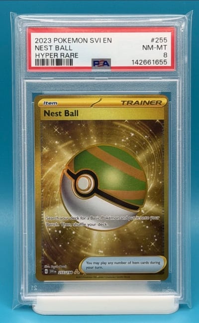 2023 POKEMOB SVI EN NEST BELL HYPER RARE PSA 8 (Slab Psa 8)