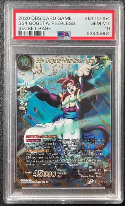 2020 DRAGON BALL S SS4 GOGETA PRLS.FSN.S. 10 RISE/UNISON WARRIOR PSA 10 (Slab PSA 10)