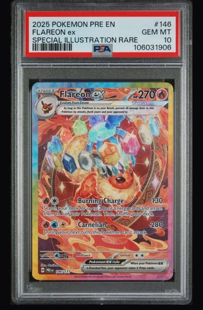 2025 POKEMON PRE EN FLAREON EX SPECIAL ILLUSTRATION RARE PSA 10 (Slab PSA 10)