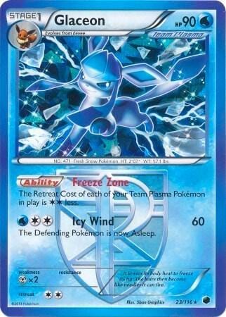 Glaceon - 23/116 (BW Plasma Freeze) - Deck Exclusives (PR) Mp