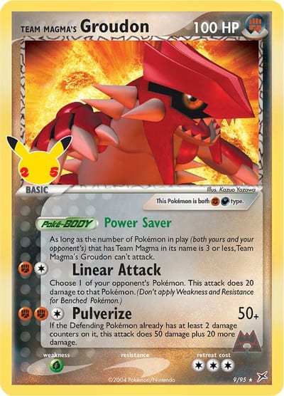 Team Magma's Groudon - Celebrations Nm