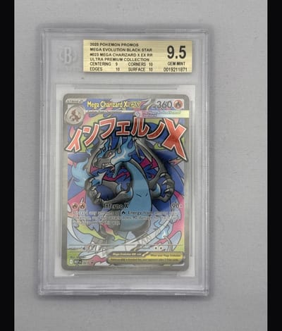 2025 POKEMON PROMOS MEGA EVOLUTION BLACK STAR #023 MEGA CHARIZARD X EX ULTRA PREMIUM COLLECTION BGS 9.5 (Slab BGS 9.5)