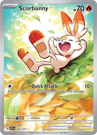 Scorbunny - 225/217 - ME: Ascended Heroes Nm